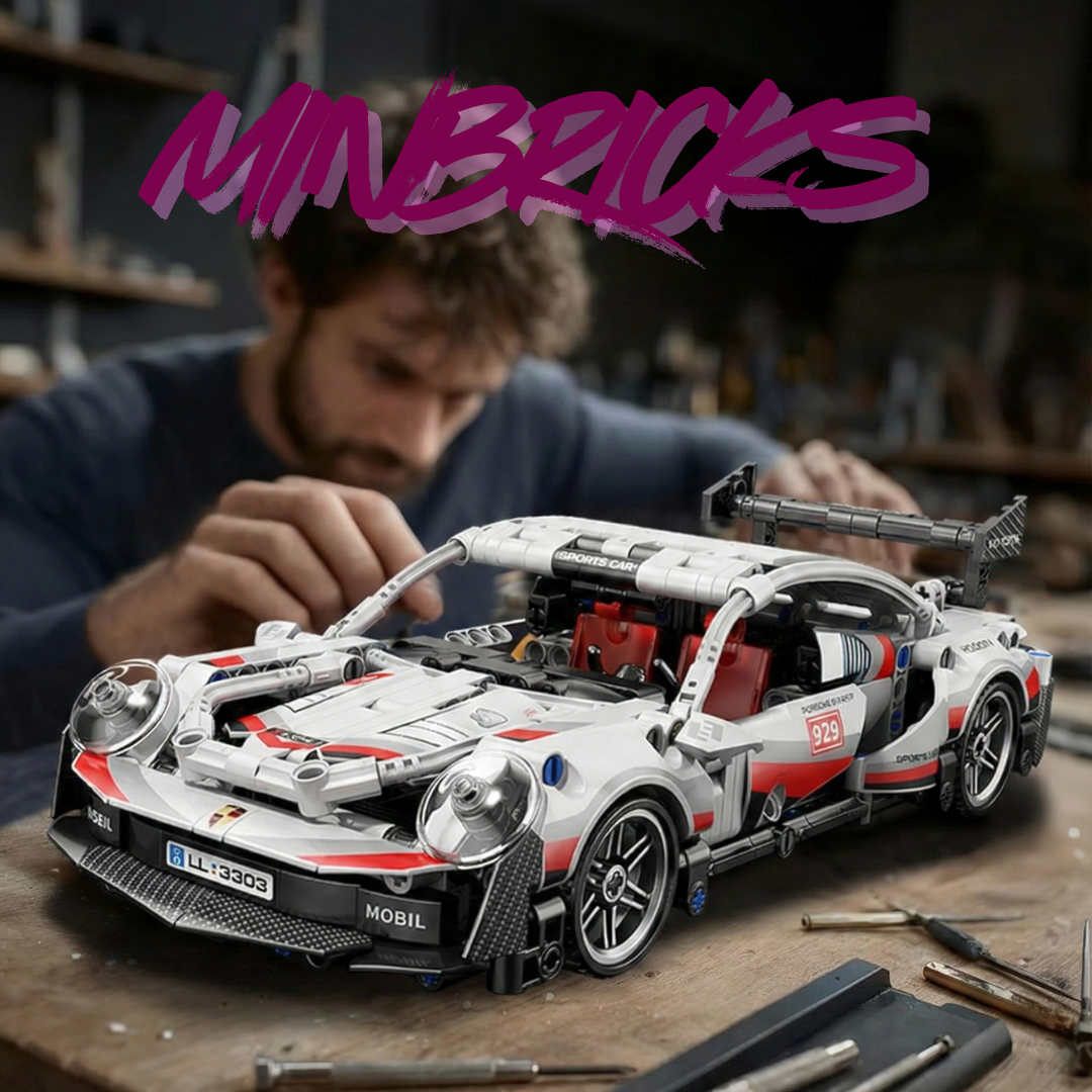 Minbricks White X Speed Serisi Spor Araba Yapim Seti