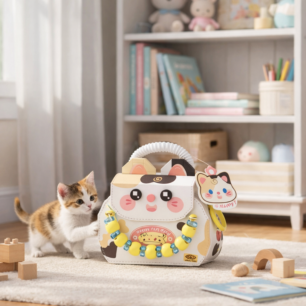 Sevimli Kedi Çanta Mini Blok Seti 360 Parça