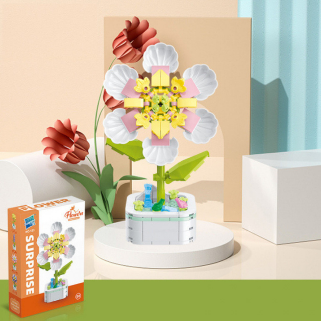 Gardenya Çiçeği Yapı Blok Seti (165 parça)