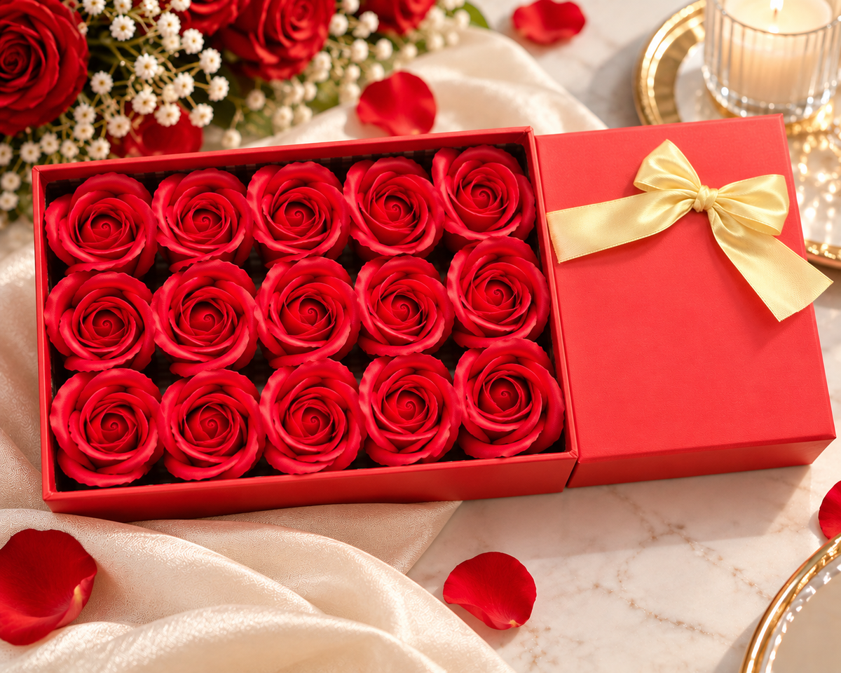 Kırmızı Gül Hediye Kutusu – 6’lı, 10’lu ve 15’li Romantik Gül Kutusu