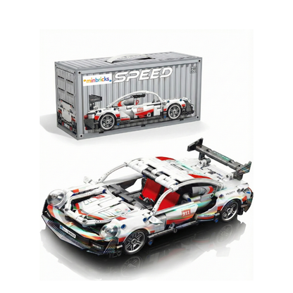 Minbricks White X Speed Serisi Spor Araba Yapim Seti