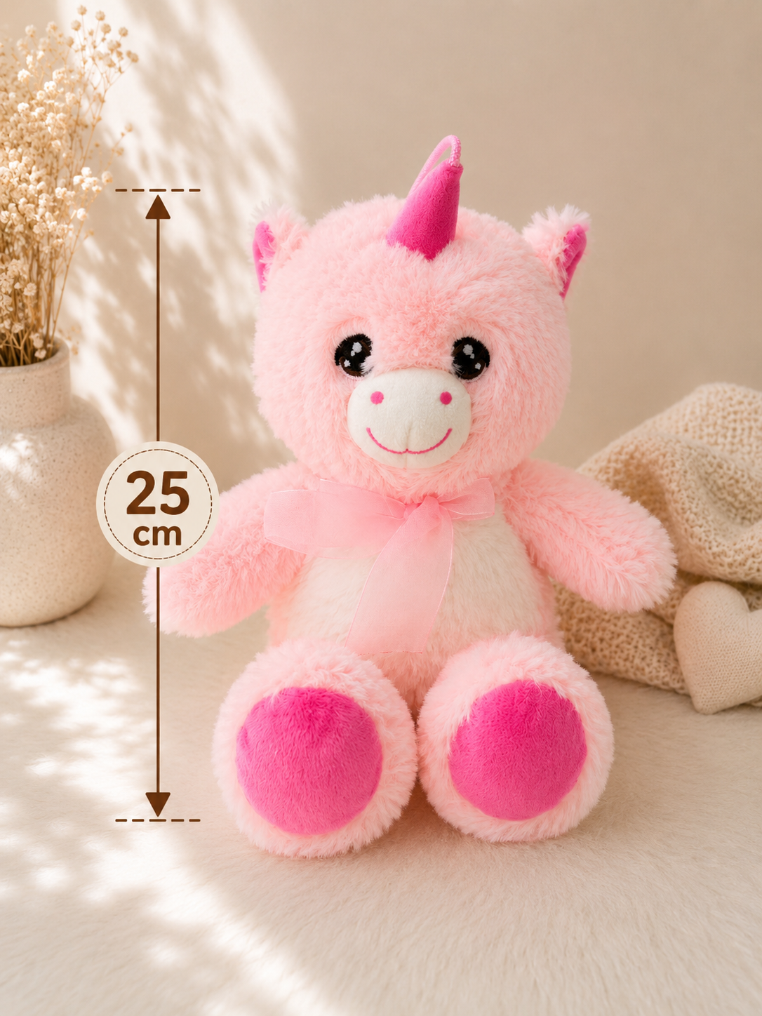 Minbricks Özel 25 CM Unicorn Peluşlu Romantik Hediye Kutusu