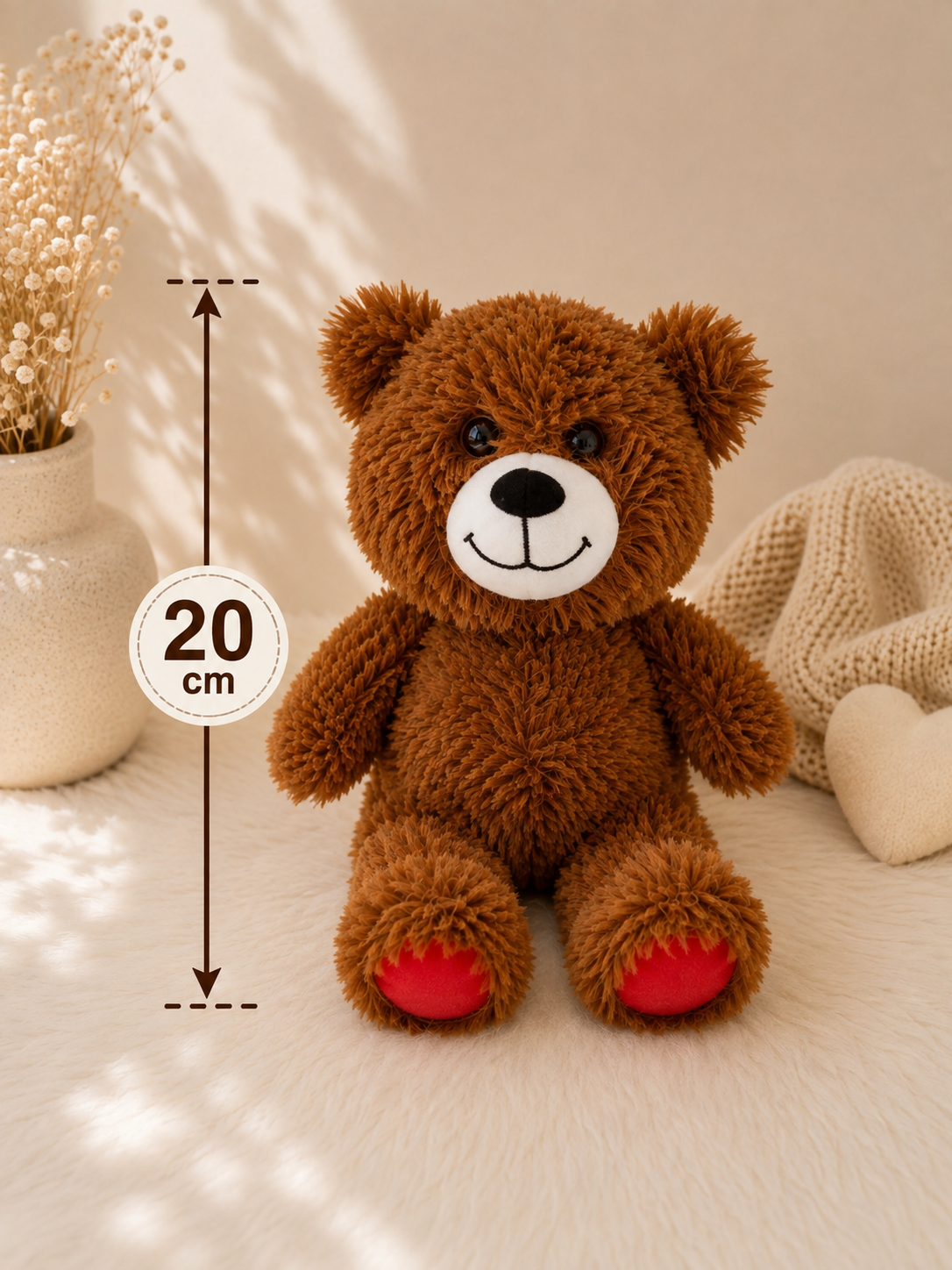 Minbricks Özel 20 CM Tatlı Peluş Ayılı Romantik Hediye Kutusu