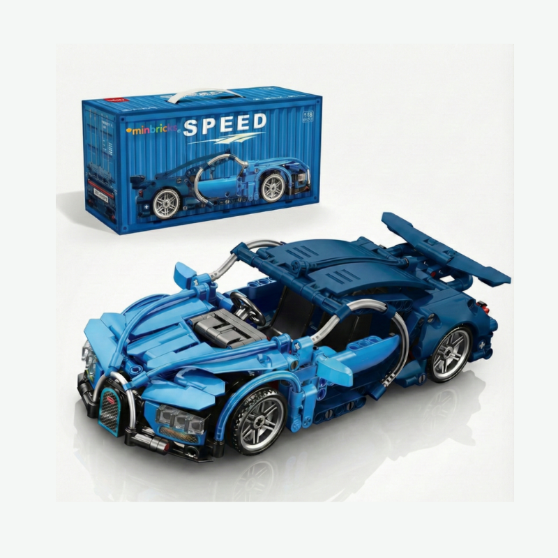 Minbricks Speed Racer Mavi Spor Araba Yapim Seti