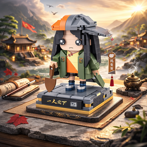 🧑‍🌾 Anime Erkek Karakter Blok Figür Seti