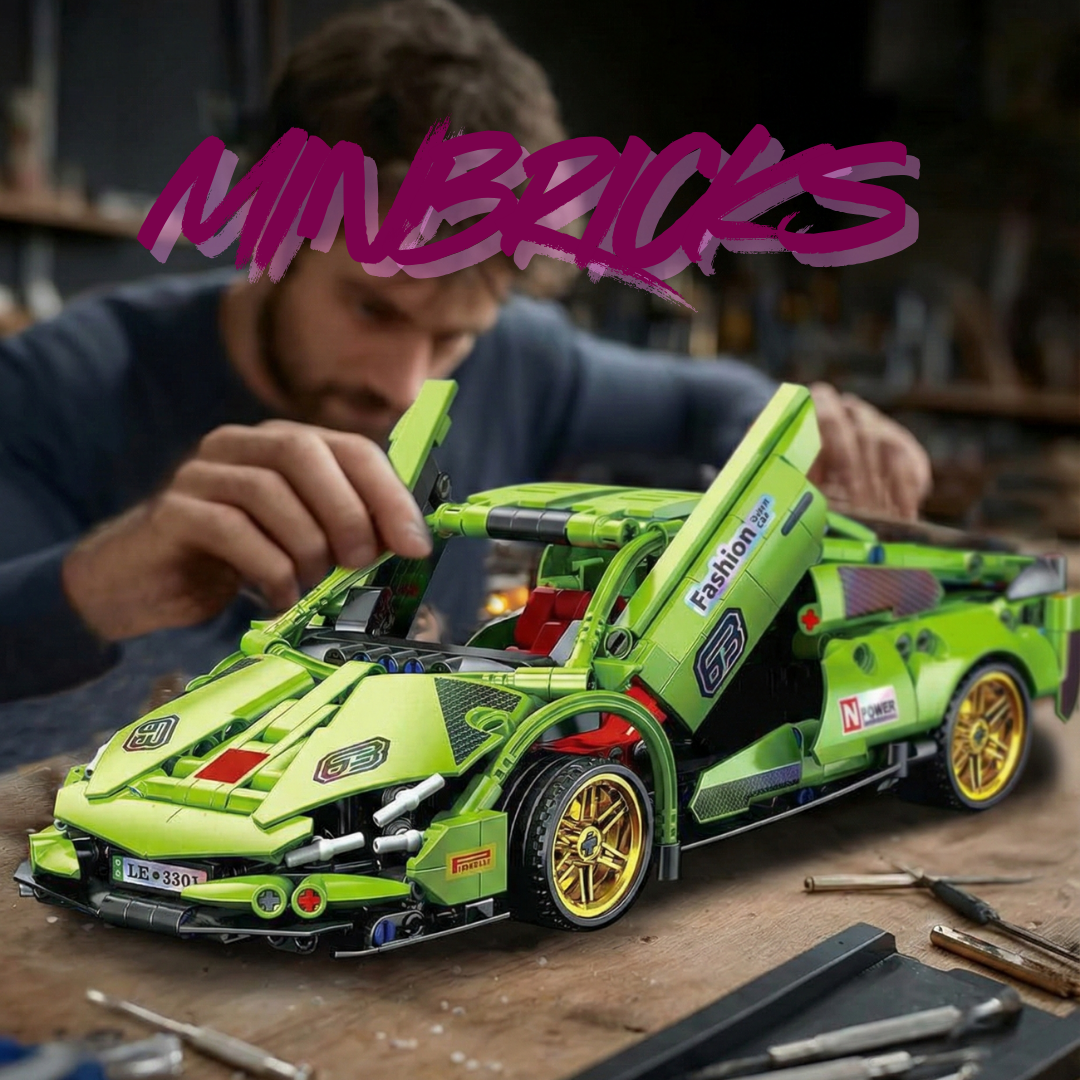 Minbricks Speed Green Vortex Spor Araba Yapim Seti
