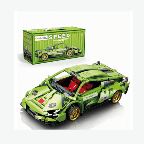 Minbricks Speed Green Vortex Spor Araba Yapim Seti