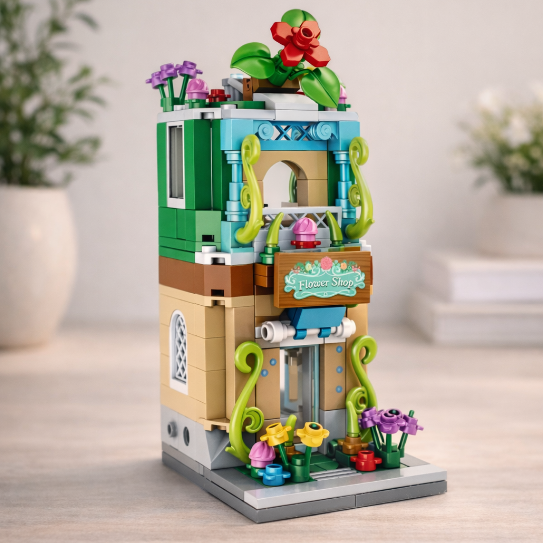 Mini Bricks Çiçek Dükkanı Yapı Seti – 280 Parça