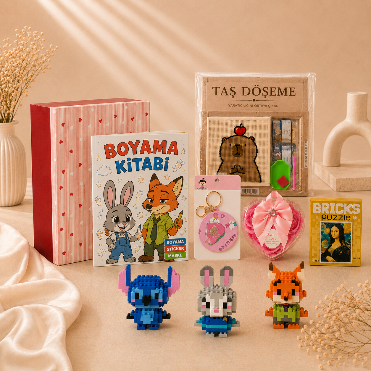 Etkinlik Kutusu – Boyama, Puzzle ve Taş Döşeme Seti