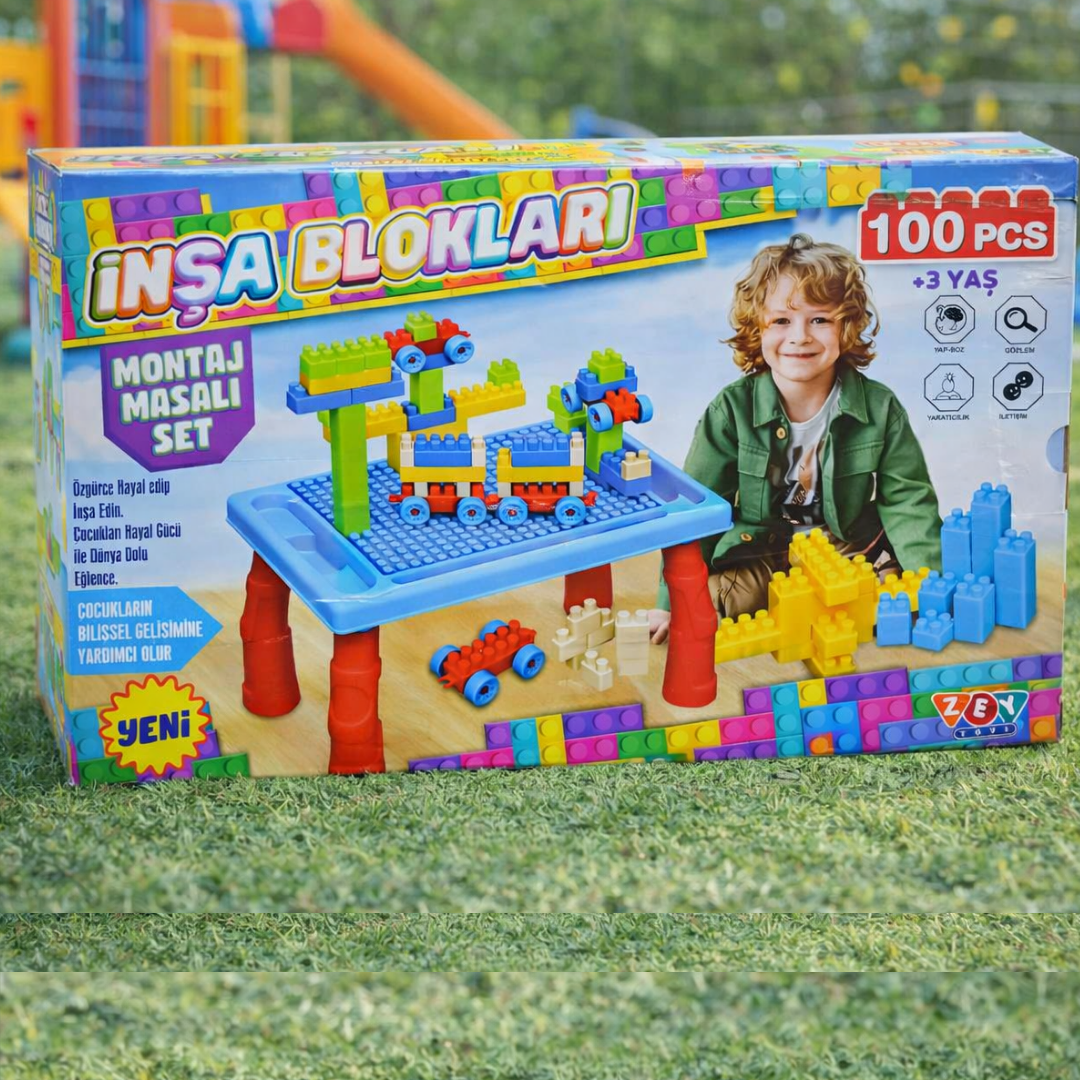 İnşa Blokları Montaj Masalı Set 100 Parça