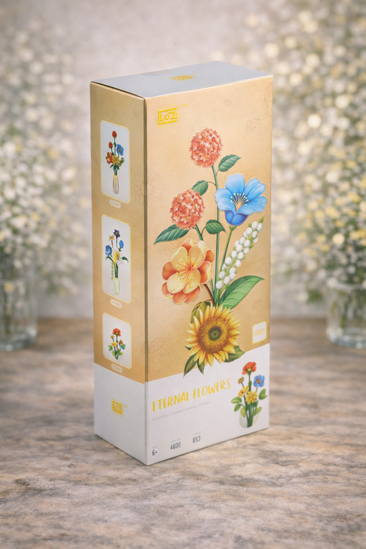 🌻 Ortanca, Ayçiçeği & Bahar Çiçekleri Karışık Blok Seti