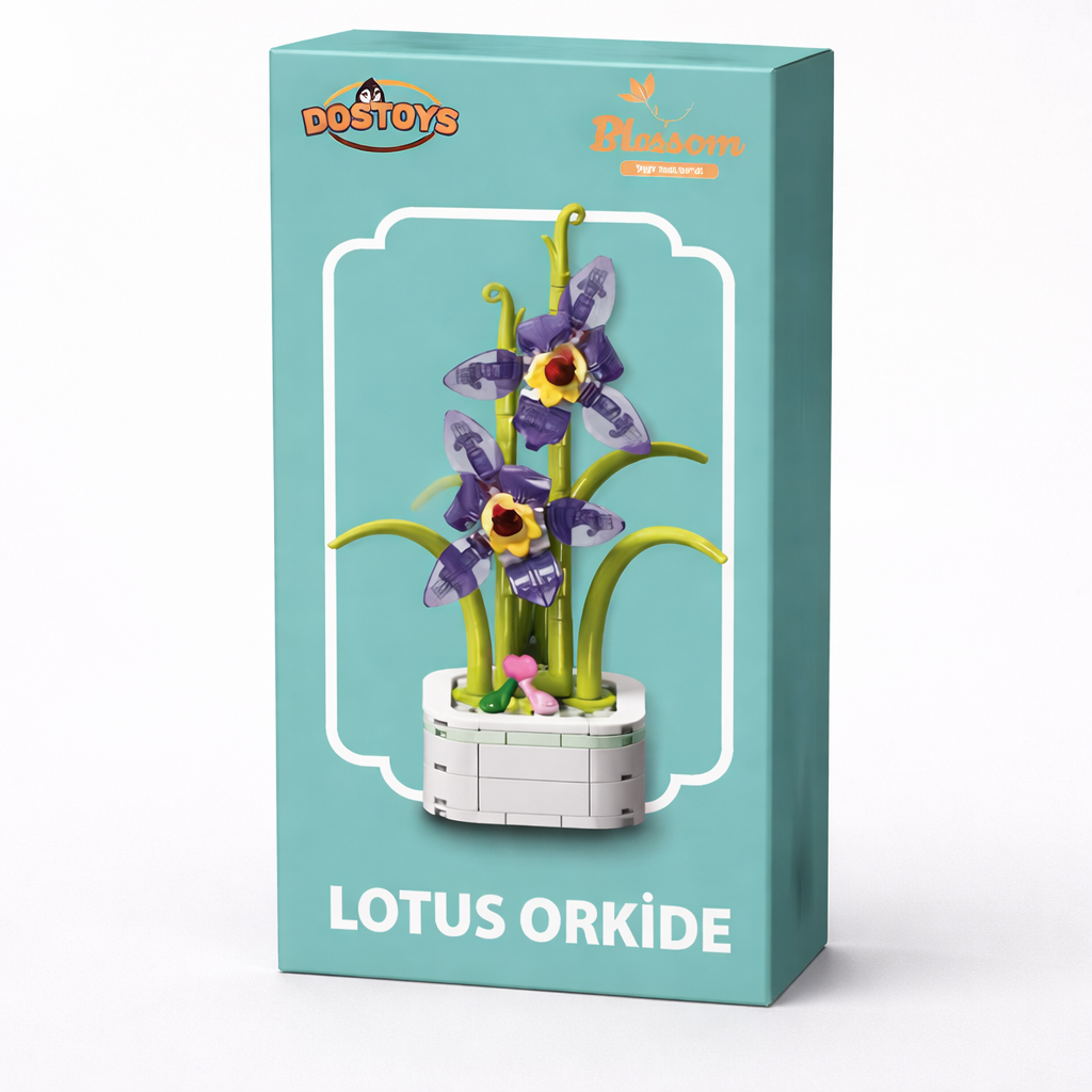 Lotus Orkide Çiçeği Yapı Blok Seti
