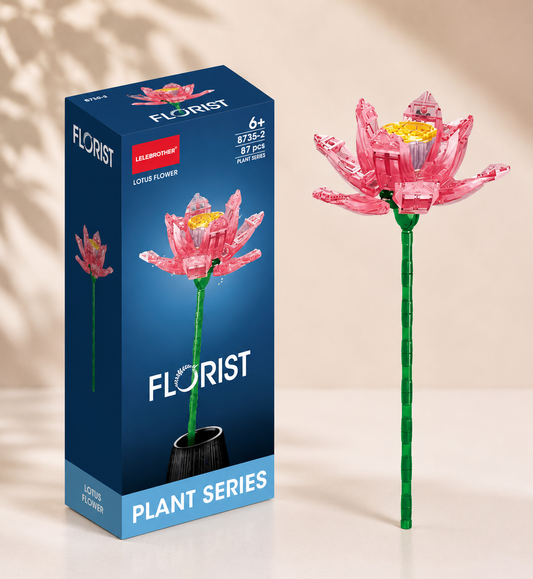 Lotus Çiçeği Blok Modeli – Dekoratif Solmayan Çiçek