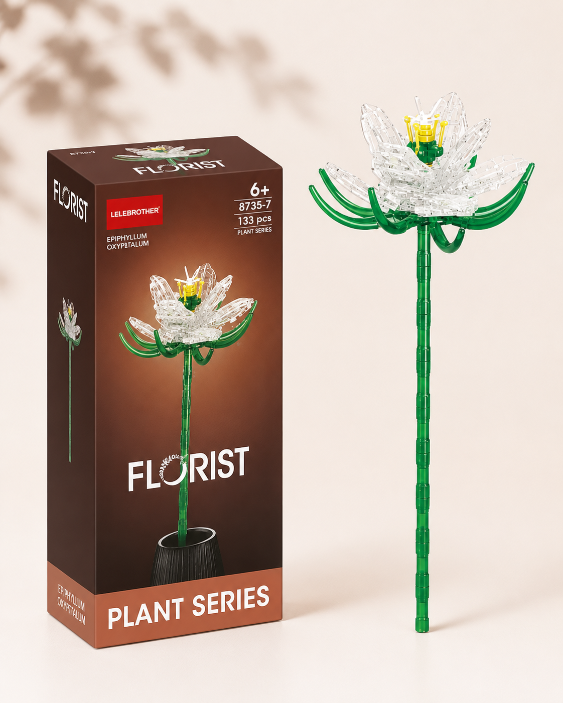 Şeffaf Nilüfer Blok Çiçek – Dekoratif Solmayan Çiçek Modeli